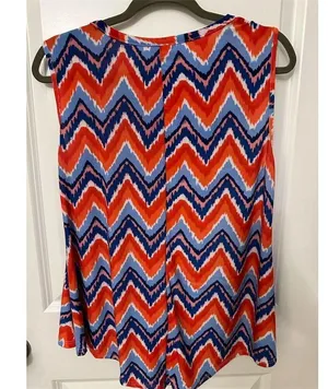 ☘️☘️☘️Marci Women's XL Multicolor Geometric Tank Top V-Neck Sleeveless ☘️☘️☘️ thumbnail 2