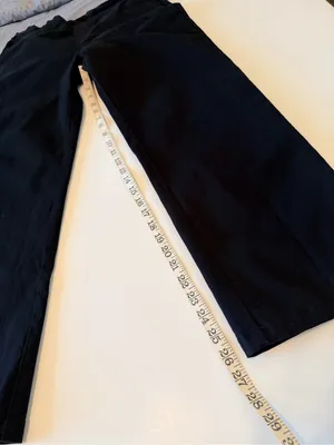 STUSSY women's cotton pull up straight leg pants black, size L thumbnail 6
