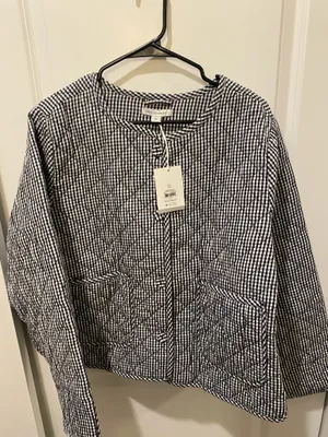 Navy Gingham Jacket thumbnail 4