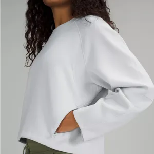 Lululemon AirWrap Crew White Sweatshirt Size 4 thumbnail 2