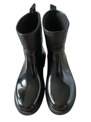 Michael Kors women’s Blakeley logo embossed ankle rain boots black size 8 thumbnail 4