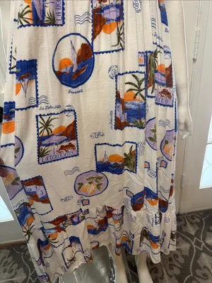 Paper Heart La Dolce Vita White Tropical Print Maxi Sundress. A thumbnail 4