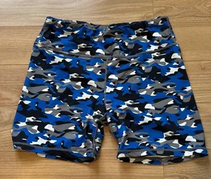 90 degrees by reflex blue camo athletic shorts size‎ medium Blue thumbnail 1