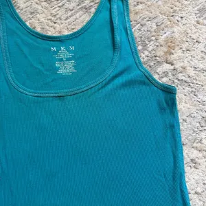 vintage y2k fairy indie boho blue/teal ribbed tank top size medium 100% cotton thumbnail 7