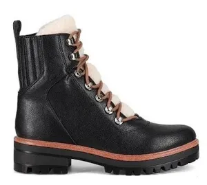 Nine West Ivani black lace up combat boots women's size‎ 11 faux leather trendy thumbnail 1