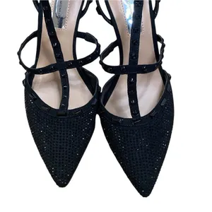 INC Black Studded Evening‎ Casual Dressy Heeled Sandal thumbnail 4