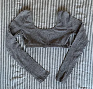 Edikted Long Sleeve Crop Top thumbnail 1
