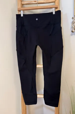 Lululemon All The Right Places Crop II *23" Size 12 Black thumbnail 6
