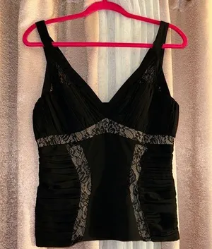 Bebe Size M Black Dress Tank thumbnail 1