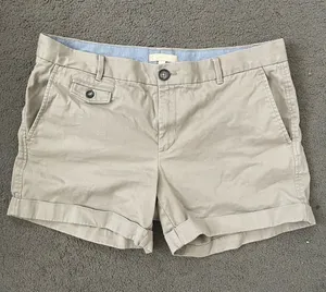 Banana Republic Khaki Cuffed Twill Shorts thumbnail 1
