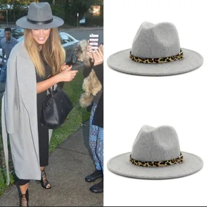 🎉Sale🎉 Fedora Panama Wool Blend Hat Light Gray thumbnail 2