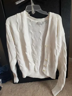 White quilted cardigan Size M thumbnail 1