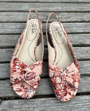LifeStride‎ Womens Mimosa Pink Slip On Flat Slingback Sandals Shoes size 7.5 thumbnail 1