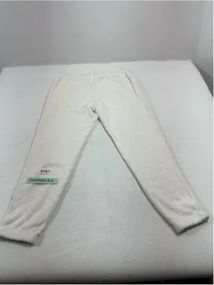 Womans Excellent Joyspun Lounge Pants White Medium Pullon thumbnail 2