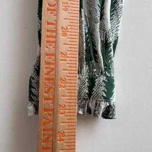 Maeve Anthropologie Blouse Women 4 Green Pine Tree‎ Forest Print Ruffle V-Neck thumbnail 10