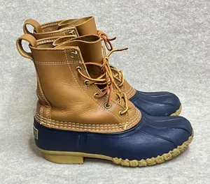 Vintage 90's LL Bean 6" Bean Boots Womens 8M Leather Duck Boots‎ Made in ME EUC thumbnail 1