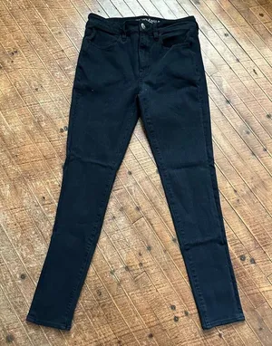 American Eagle hi rise stretchy black normcore 6 jeggings thumbnail 1