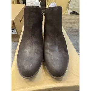Lucky Brand Women's Basel Ankle Boot Chocolate Arezzo Wax Size 9.5 Distressed thumbnail 4