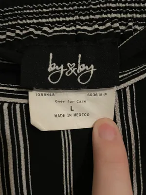 by and by Black And White Striped Pants thumbnail 2