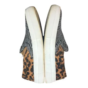Mata Slip On Sneakers Womens 7.5 Plaid‎ Leopard Print Mixed Media Low Top Shoes thumbnail 11