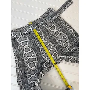 I.AM.GIA Shiraz Snake Print Pants Black White High Waisted Belted Womens Size XS thumbnail 7