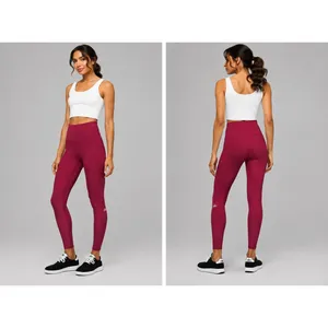Alo Yoga High Waist Airlift Leggings Red Small 28" Inseam Activewear Yoga FLAWED thumbnail 2