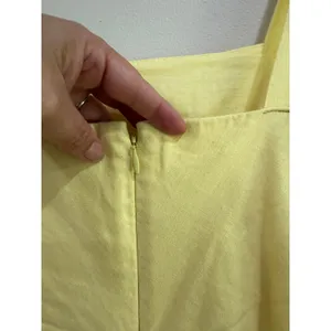 Banana Republic Yellow Linen‎ Blend Fit & Flare Mini Dress Size 6 thumbnail 8