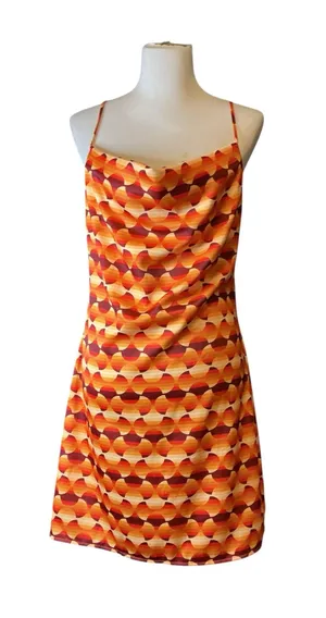Urban Outfitters Retro Geometric Cowl Neck Mini Dress thumbnail 1