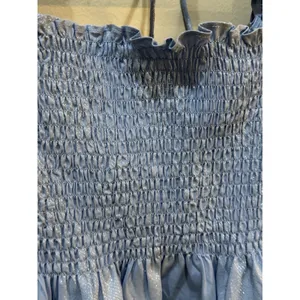 Hill House The Athena Nap Dress in Light Blue Glitter Check Size XS thumbnail 4
