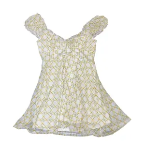 Urban Outfitters Audrey Mini Smocked Dress Daisy Floral SZ M Y2K Cowgirl Flirty thumbnail 1