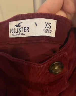 Hollister Maroon velvet button down dress thumbnail 3