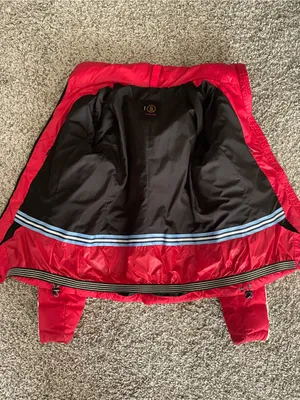BOGNER FIRE + ICE Down Puffer Ski Jacket Red White Stripe Medium US 8 thumbnail 6