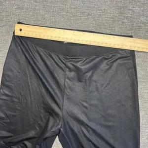 Guess Los Angeles Black Faux Leather Moto Leggings Zippers Womens M‎ thumbnail 2