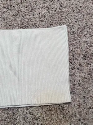 L.A. Hearts Women’s Size Small Tube Top White Cream Ribbed Cropped Stretch Soft thumbnail 4