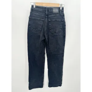 Hollister Jeans Women 0 REGULAR Black Ultra High Rise Dad Cotton Blend Denim‎ thumbnail 2