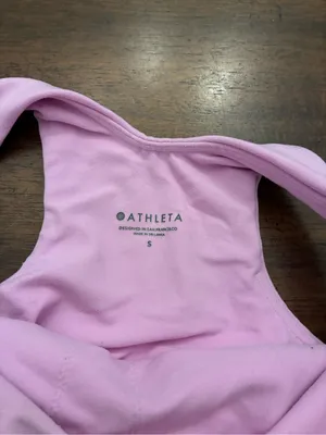 Athleta Conscious Crop Top Small Sports Bra Purple Orchid thumbnail 2