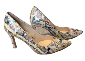 Andrew Kayla Mulit-Colored Snake Skin Heels thumbnail 1