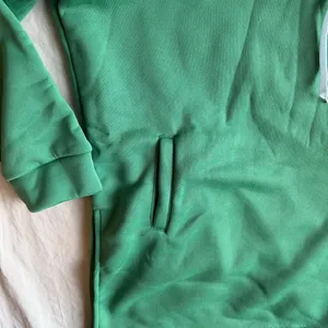 Women's Oversized Hoodie Dress with Split Sides Green Size XL #260215 thumbnail 2