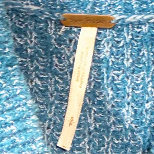 Free People Edessa Blue Sweater‎ Off Shoulder Knit Size Small thumbnail 4