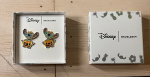 Disney x BaubleBar NIB Stitch Pumpkin Halloween Dangle Earrings thumbnail 1