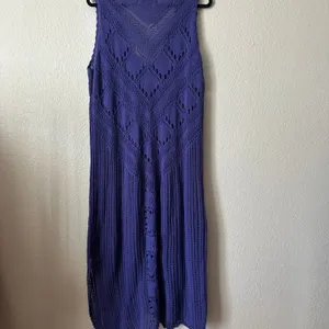 Free People Santorini Fauxchet Sweater Knit Dress Purple Size XL thumbnail 2