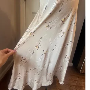 NWT Selfie Leslie LAKE COMO FITTED BODICE MIDI DRESS ORCHID PRINT BEIGE XS thumbnail 10