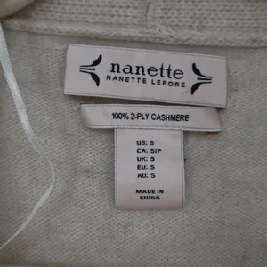 Nanette Lepore Cashmere Drape Vest S 100% 2-Ply Neutral Old Money Quiet Luxury thumbnail 5
