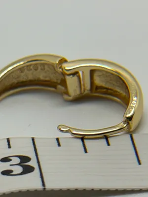 925 Silver in Yellow gold plated hoops Earrings thumbnail 4