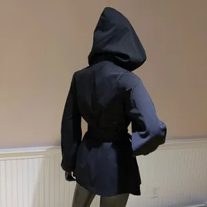 Drop Shoulder Jacket Coat Trench Cardigan Blouse Loose Slim Waist Bomber Top thumbnail 4