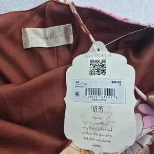 Altar'd State NWT Zaylie‎ Marsala Floral Cowl Neck Mini Slip Dress Small thumbnail 3
