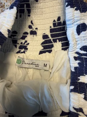Paradise White and Navy Floral Ruffle Skort - Women thumbnail 2
