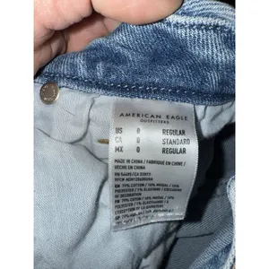 American Eagle Stretch Curvy Mom Jeans Womens‎ Size 0 Regular thumbnail 5