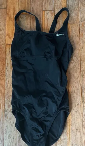 Nike Black Racerback One-Piece Swimsuit thumbnail 1