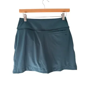 PUMA Golf Blake Piped Knit Skort Small Teal Blue Built-In Shorts Pockets thumbnail 2